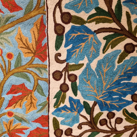 Cashmiri Crewel Rugs, Wall Hangings and Runners