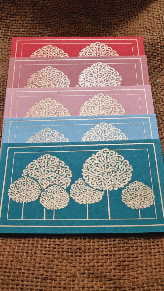 Gold Forest Cards – 5 Assorted Colours