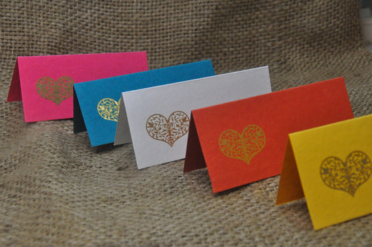 Heart Filigree Place Cards