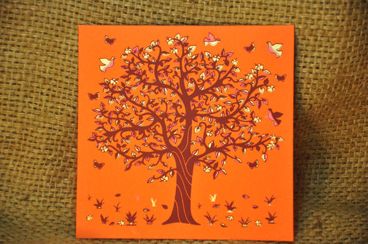 Magic Tree Card Pack - 5 Assorted colour cards