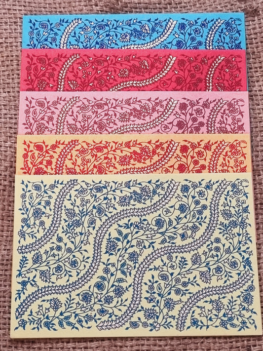 Patterned Path Cards – 5 Assorted Colours