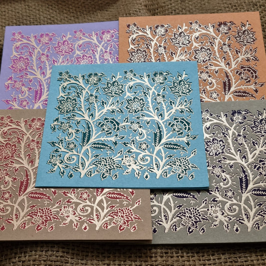 Vine Cards – 5 Assorted Colours